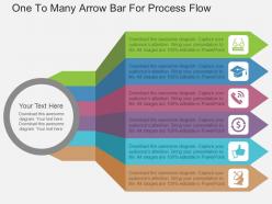 One to many arrow bar for process flow flat powerpoint design