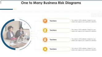 One to many business risk diagrams infographic template