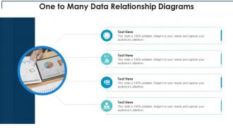 One to many data relationship diagrams infographic template