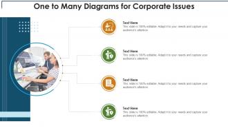 One to many diagrams for corporate issues infographic template
