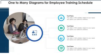 One to many diagrams for employee training schedule infographic template