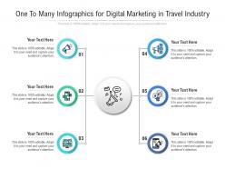 One to many for digital marketing in travel industry infographic template