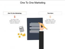 One to one marketing ppt powerpoint presentation outline master slide cpb
