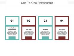 One to one relationship ppt powerpoint presentation ideas outline cpb