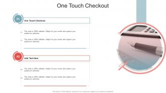 One Touch Checkout In Powerpoint And Google Slides Cpb