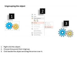 One two cogs for planning and control flat powerpoint design