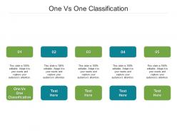 One vs one classification ppt powerpoint presentation example 2015 cpb