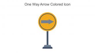 One Way Arrow Colored Icon In Powerpoint Pptx Png And Editable Eps Format