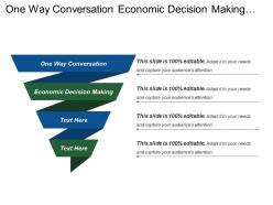 One way conversation economic decision making professional content