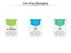 One way messaging ppt powerpoint presentation inspiration show cpb