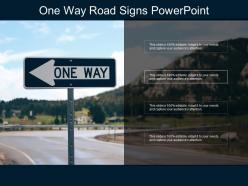 One way road signs powerpoint