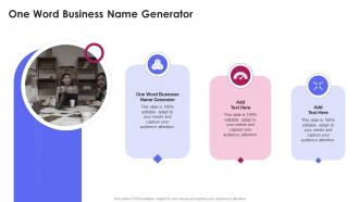One Word Business Name Generator In Powerpoint And Google Slides Cpb