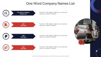 One Word Company Names List In Powerpoint And Google Slides Cpb