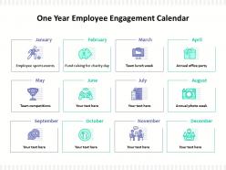 One year employee engagement calendar