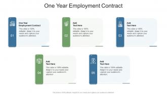 One Year Employment Contract In Powerpoint And Google Slides Cpb
