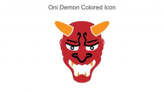 Oni Demon Colored Icon In Powerpoint Pptx Png And Editable Eps Format