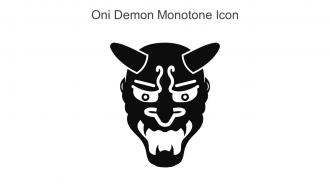 Oni Demon Monotone Icon In Powerpoint Pptx Png And Editable Eps Format