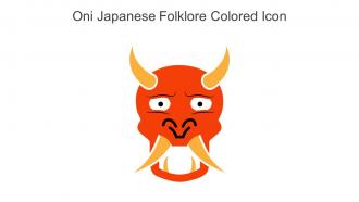 Oni Japanese Folklore Colored Icon In Powerpoint Pptx Png And Editable Eps Format