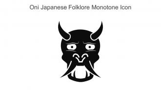 Oni Japanese Folklore Monotone Icon In Powerpoint Pptx Png And Editable Eps Format