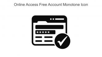 Online Access Free Account Monotone Icon In Powerpoint Pptx Png And Editable Eps Format