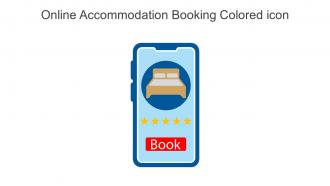 Online Accommodation Booking Colored Icon In Powerpoint Pptx Png And Editable Eps Format