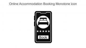 Online Accommodation Booking Monotone Icon In Powerpoint Pptx Png And Editable Eps Format