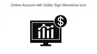 Online Account With Dollar Sign Monotone Icon In Powerpoint Pptx Png And Editable Eps Format