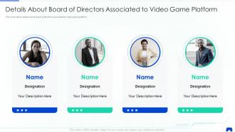 Online adventure game elevator details about board of directors associated to video game