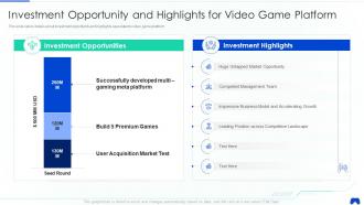 Online adventure game elevator investment opportunity and highlights for video game platform