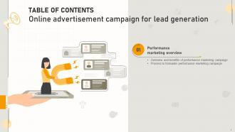 Online Advertisement Campaign For Lead Generation Powerpoint Presentation Slides MKT CD V Template Informative