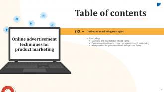 Online Advertisement Techniques For Product Marketing MKT CD V Pre-designed Unique