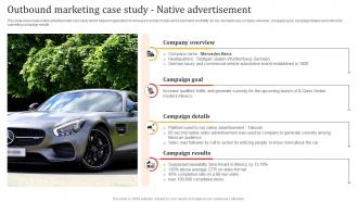 Online Advertisement Techniques Outbound Marketing Case Study Native Advertisement MKT SS V