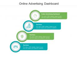 Online advertising dashboard ppt powerpoint presentation infographics infographic template cpb
