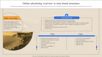 Online Advertising Overview To Raise Brand Complete Guide To Advertising Improvement Strategy SS V