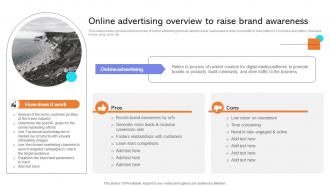 Online Advertising Overview To Raise Brand Developing Actionable Advertising Strategy SS V