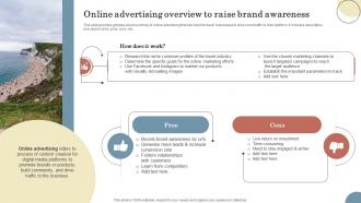 Online Advertising Overview To Raise Brand Elevating Sales Revenue With New Travel Company Strategy SS V