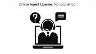 Online Agent Queries Monotone Icon In Powerpoint Pptx Png And Editable Eps Format