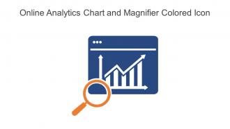 Online Analytics Chart And Magnifier Colored Icon In Powerpoint Pptx Png And Editable Eps Format