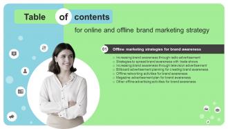 Online And Offline Brand Marketing Strategy For Table Of Contents Ppt Show Example Introduction