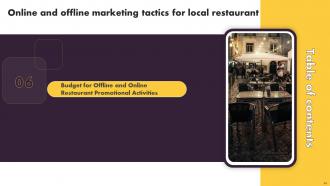 Online And Offline Marketing Tactics For Local Restaurant Powerpoint Presentation Slides Engaging Aesthatic
