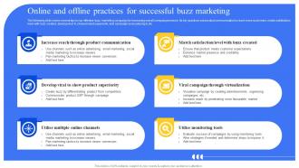 Online And Offline Practices For Successful Buzz Marketing