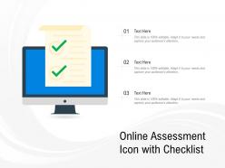 Online assessment icon with checklist