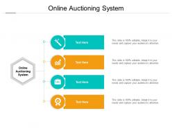 Online auctioning system ppt powerpoint presentation portfolio display cpb