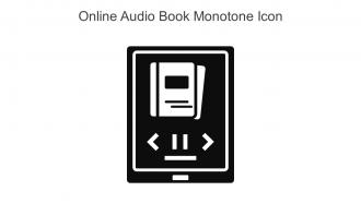 Online Audio Book Monotone Icon In Powerpoint Pptx Png And Editable Eps Format