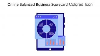 Online Balanced Business Scorecard Colored Icon In Powerpoint Pptx Png And Editable Eps Format
