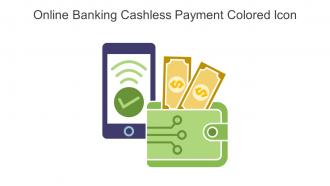 Online Banking Cashless Payment Colored Icon In Powerpoint Pptx Png And Editable Eps Format