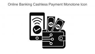 Online Banking Cashless Payment Monotone Icon In Powerpoint Pptx Png And Editable Eps Format