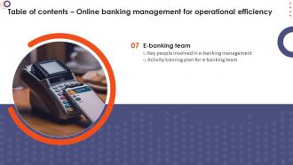 Online Banking Management For Operational Efficiency Powerpoint Presentation Slides Designed Visual