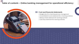 Online Banking Management For Operational Efficiency Powerpoint Presentation Slides Impressive Visual