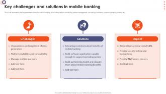 Online Banking Management Key Challenges And Solutions In Mobile Banking